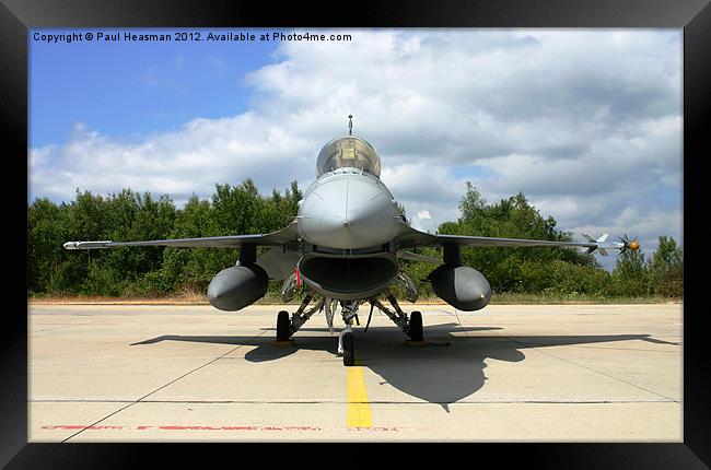 F16 Fighter jet Framed Print by P H