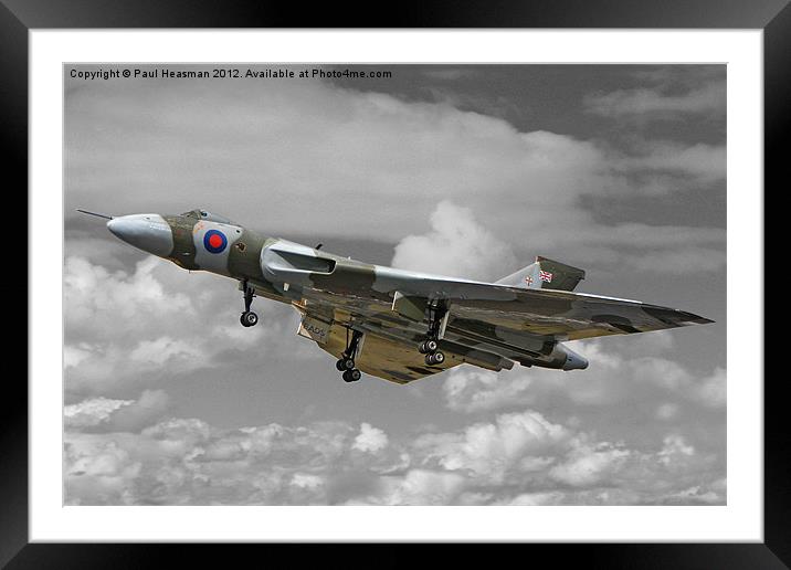 Vulcan Bomber Framed Mounted Print by P H