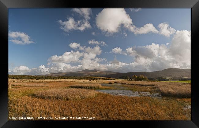 Pen y Fan autumn landscape Framed Print by Creative Photography Wales