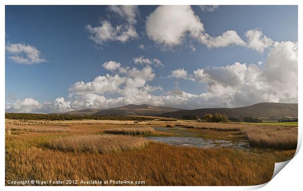 Pen y Fan autumn landscape Print by Creative Photography Wales