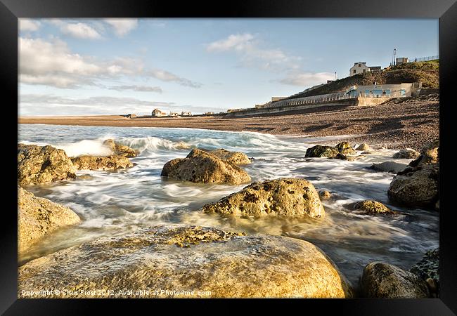 The Cove at Chesil Framed Print by Chris Frost