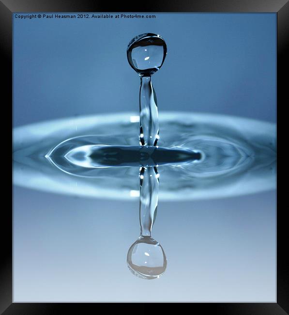 Water drop splash Framed Print by P H