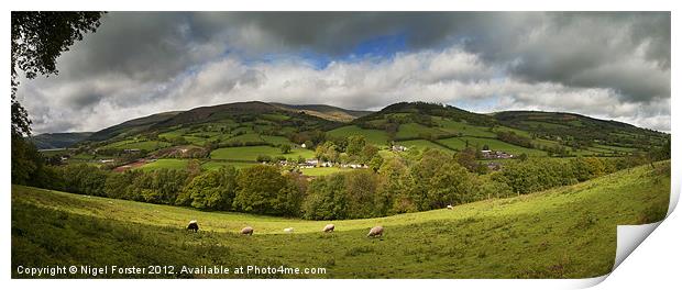 Aber spring landscape Print by Creative Photography Wales