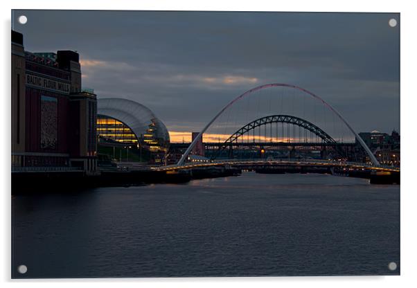 Newcastle Quayside Acrylic by Northeast Images