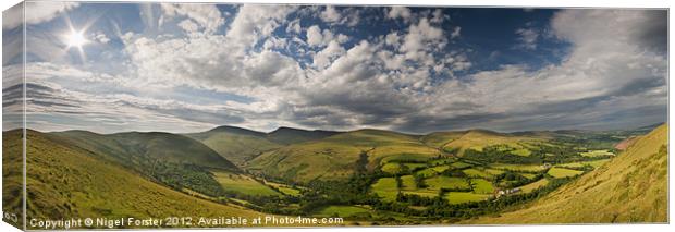 Fan Brycheiniog panorama Canvas Print by Creative Photography Wales