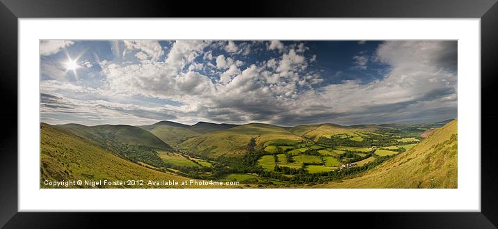 Fan Brycheiniog panorama Framed Mounted Print by Creative Photography Wales