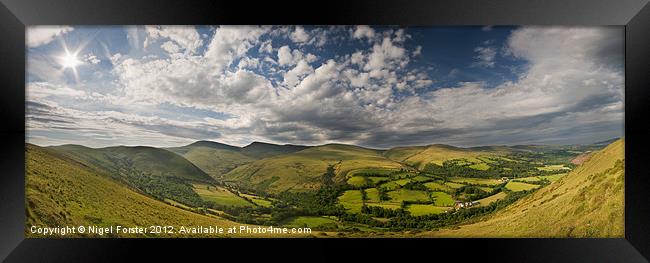 Fan Brycheiniog panorama Framed Print by Creative Photography Wales