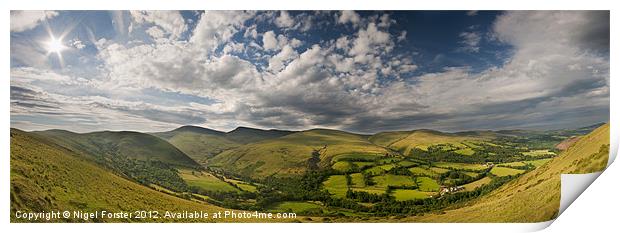 Fan Brycheiniog panorama Print by Creative Photography Wales
