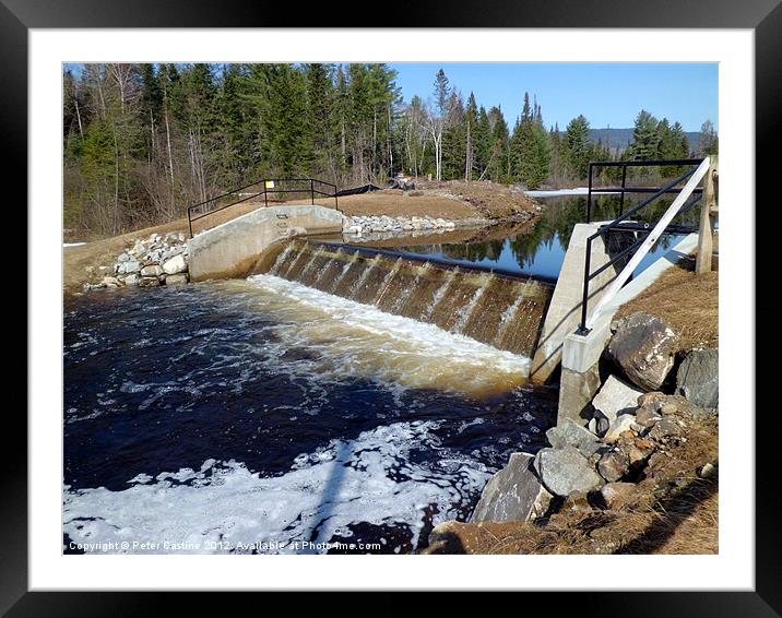 Acres Pond Dam Framed Mounted Print by Peter Castine