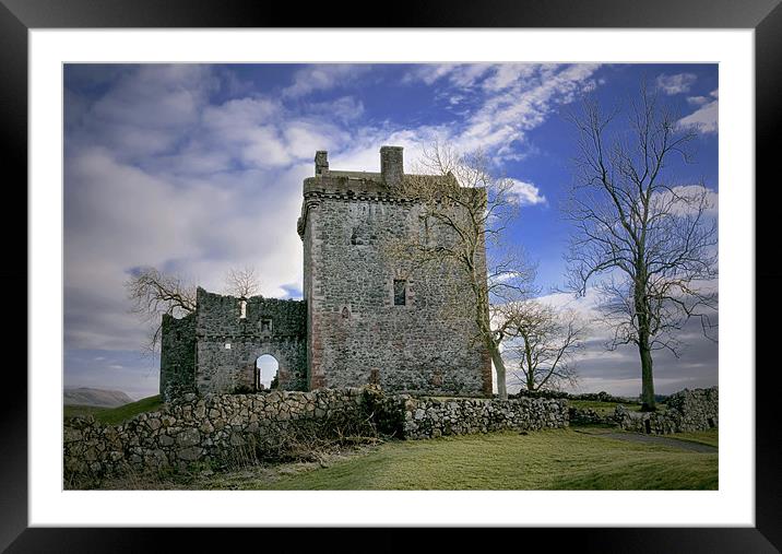 Balvaird Castle colour Framed Mounted Print by Kevin Dobie