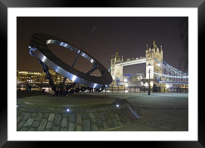 Tower Bridge Night Framed Mounted Print by David French