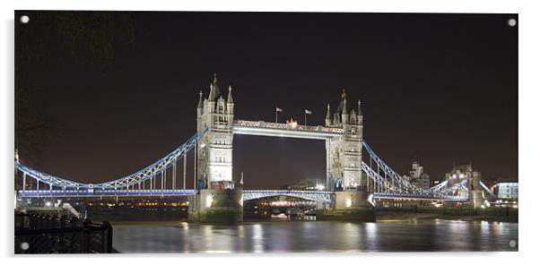 Tower Bridge Night Acrylic by David French