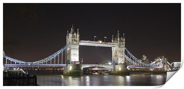 Tower Bridge Night Print by David French