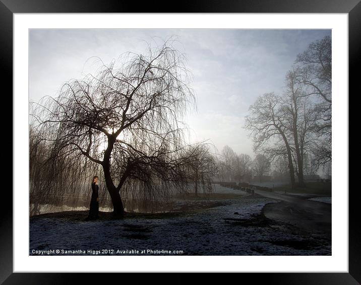 Figure In The Mist Framed Mounted Print by Samantha Higgs