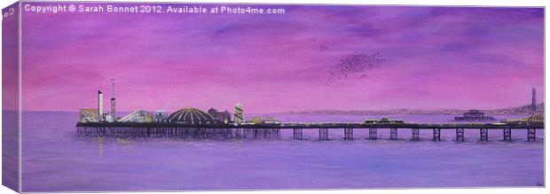 Purple Palace Pier Canvas Print by Sarah Bonnot