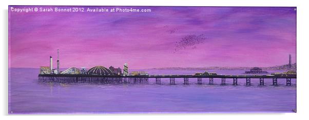 Purple Palace Pier Acrylic by Sarah Bonnot