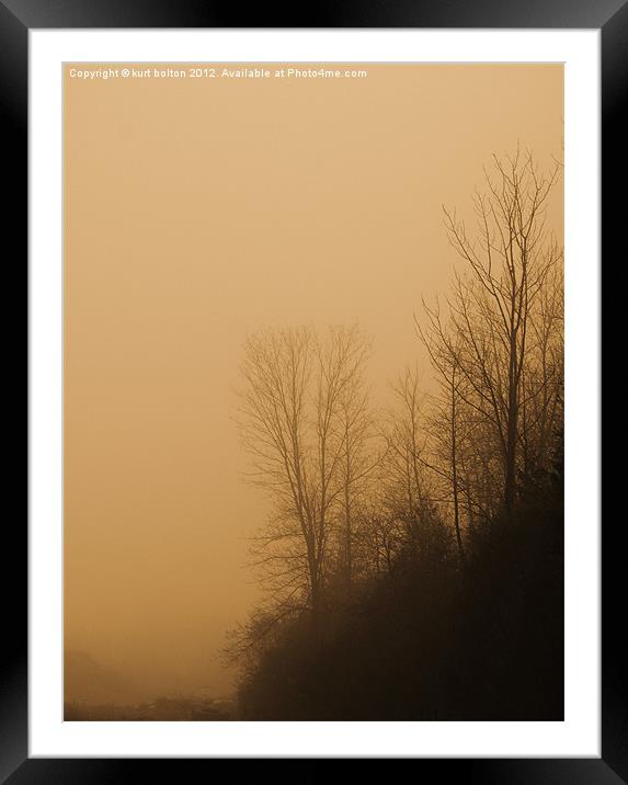 Forest Fog Framed Mounted Print by kurt bolton