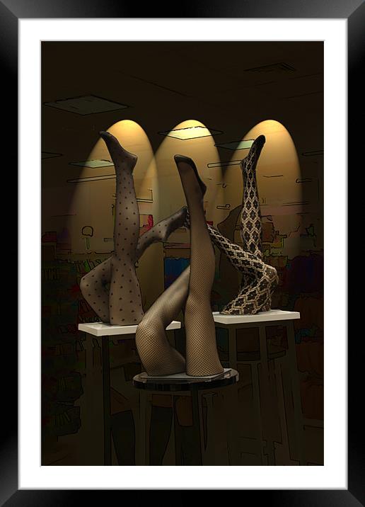 Legs up! This is a hosiery! (1/4) Framed Mounted Print by Maria Tzamtzi Photography