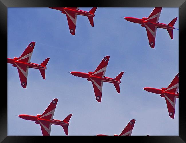 The Red Arrows Framed Print by claire lukehurst