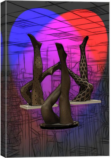 Legs up! This is a hosiery! (3/4) Canvas Print by Maria Tzamtzi Photography