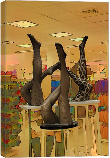Legs up! This is a hosiery! (4/4) Canvas Print by Maria Tzamtzi Photography