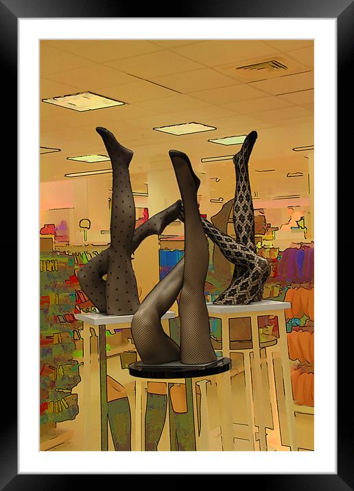 Legs up! This is a hosiery! (4/4) Framed Mounted Print by Maria Tzamtzi Photography