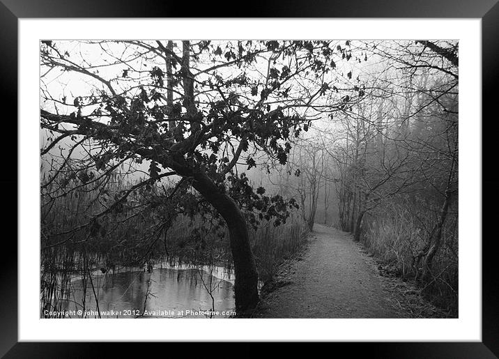 Down the path.. Framed Mounted Print by john walker