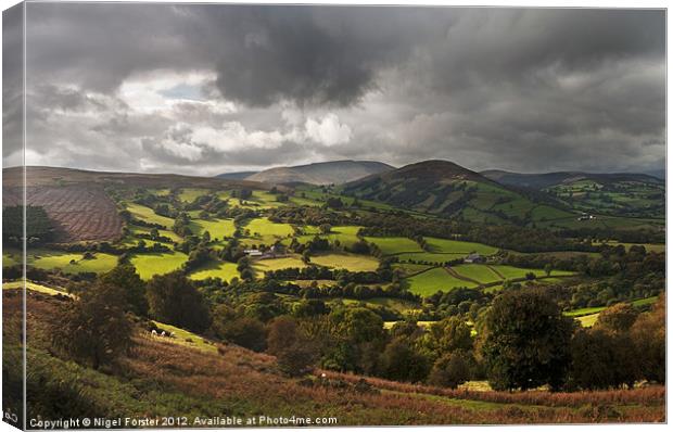Tor y Foel Autumn Light Canvas Print by Creative Photography Wales