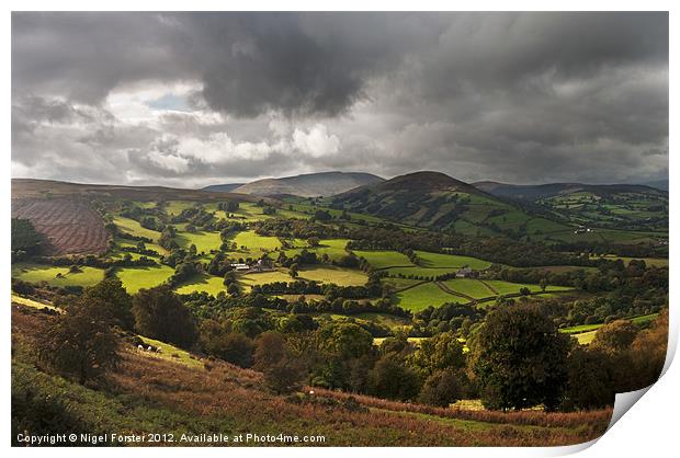 Tor y Foel Autumn Light Print by Creative Photography Wales