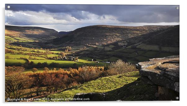 Llanthony Valley Acrylic by Creative Photography Wales