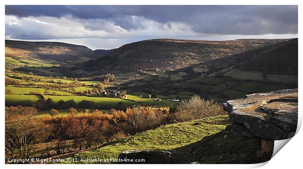 Llanthony Valley Print by Creative Photography Wales