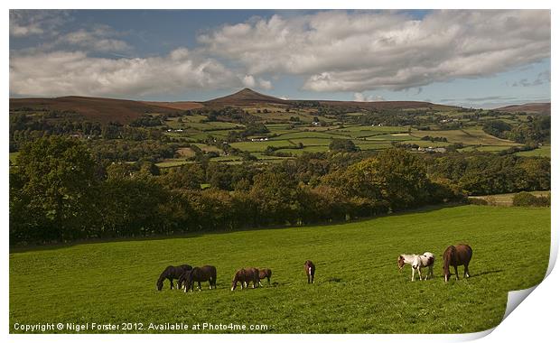 Sugar Loaf landscape Print by Creative Photography Wales