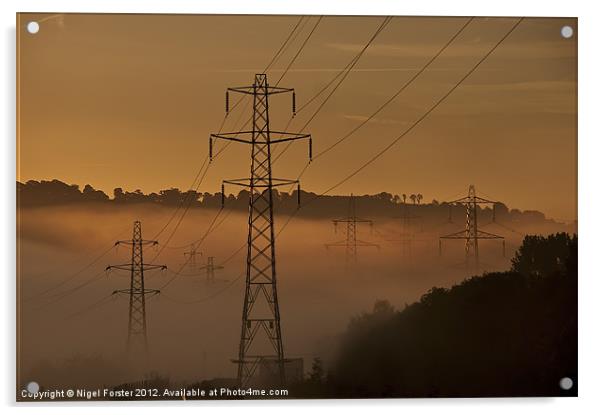 Pylons Acrylic by Creative Photography Wales