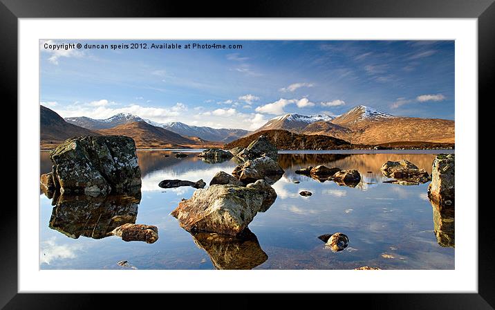Rannoch moor Framed Mounted Print by duncan speirs