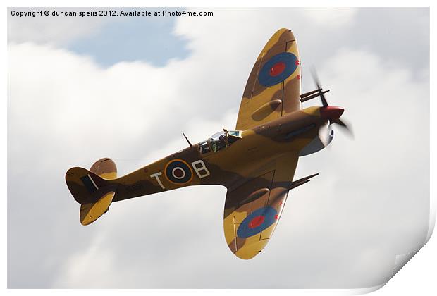 spitfire Print by duncan speirs