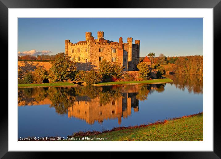 Leeds Castle in Autumn Framed Mounted Print by Chris Thaxter