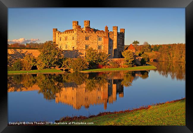 Leeds Castle in Autumn Framed Print by Chris Thaxter