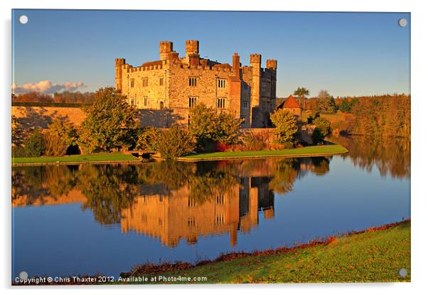Leeds Castle in Autumn Acrylic by Chris Thaxter