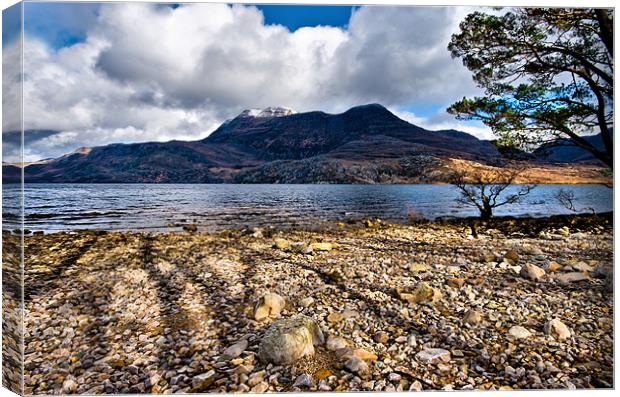 Loch Maree and Slioch Canvas Print by Jacqi Elmslie