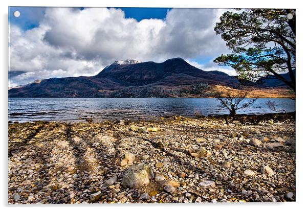 Loch Maree and Slioch Acrylic by Jacqi Elmslie