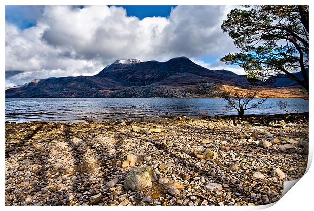 Loch Maree and Slioch Print by Jacqi Elmslie