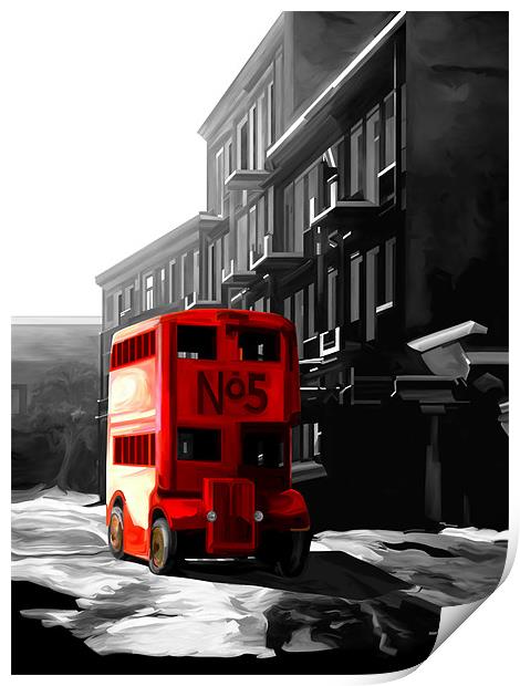 London Double Decker Bus Print by Trevor Butcher