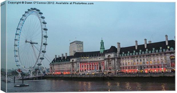 London Eye and County Hall Canvas Print by Dawn O'Connor