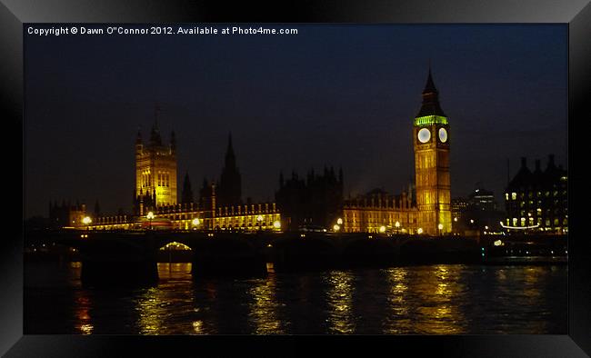 Big Ben and the Houses of Parliament Framed Print by Dawn O'Connor