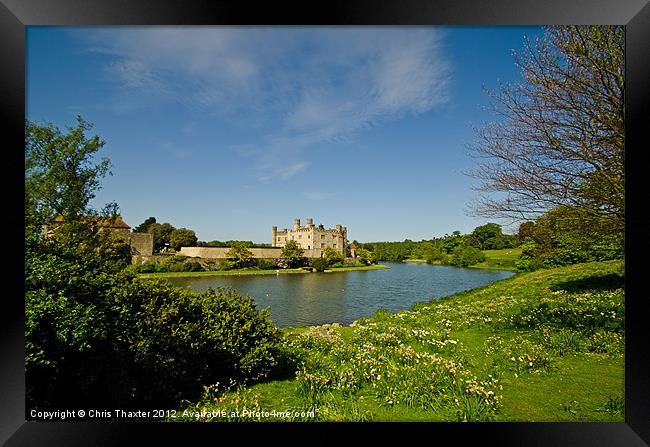 Leeds Castle in Spring Framed Print by Chris Thaxter