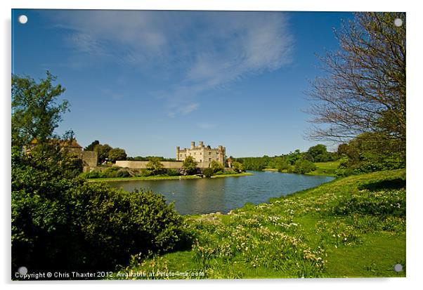 Leeds Castle in Spring Acrylic by Chris Thaxter