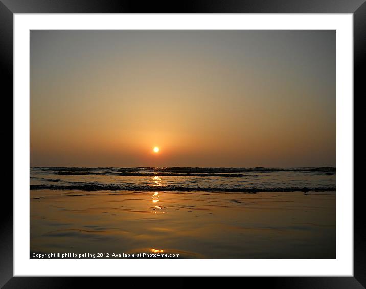 Sunrise at the beach. Framed Mounted Print by camera man