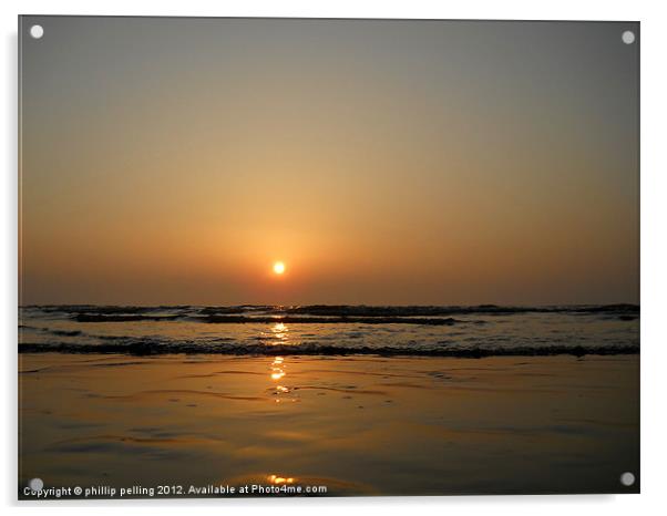 Sunrise at the beach. Acrylic by camera man