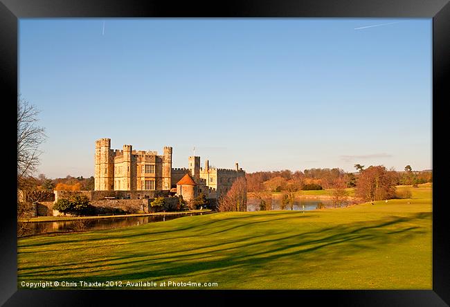 Leeds Castle Golf Course View Framed Print by Chris Thaxter