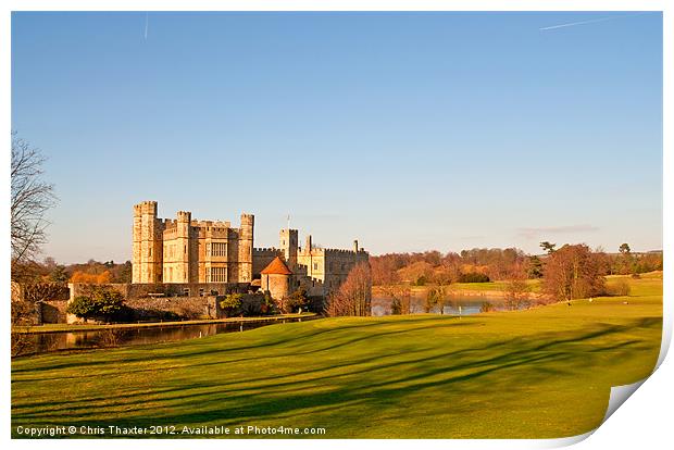 Leeds Castle Golf Course View Print by Chris Thaxter